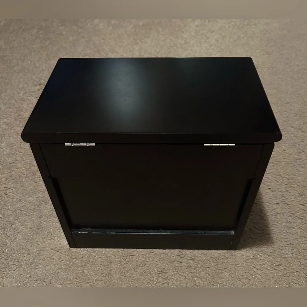 Black Jewelry Organizer with Butterfly Accent